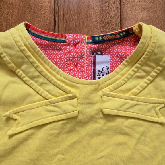 4 Funky flavours bright yellow sleeveless shirt size EU110-116 US 5-6 - Picture 4 of 9